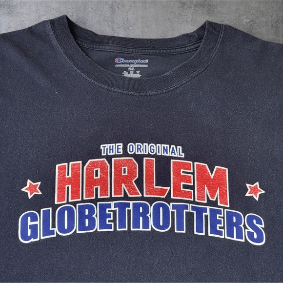 The Original Harlem Globetrotters T Shirt‎ Men's 2XL / XXL Navy Blue Basketball - Picture 1 of 7